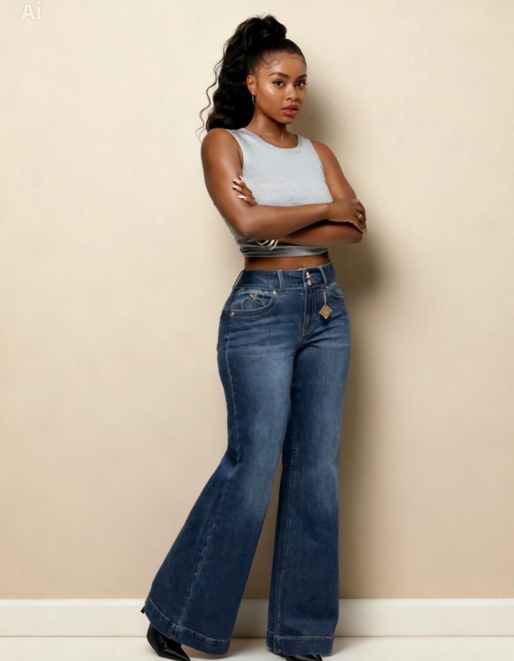 Forbidden Fit Wide Leg Jean - Savage Wash